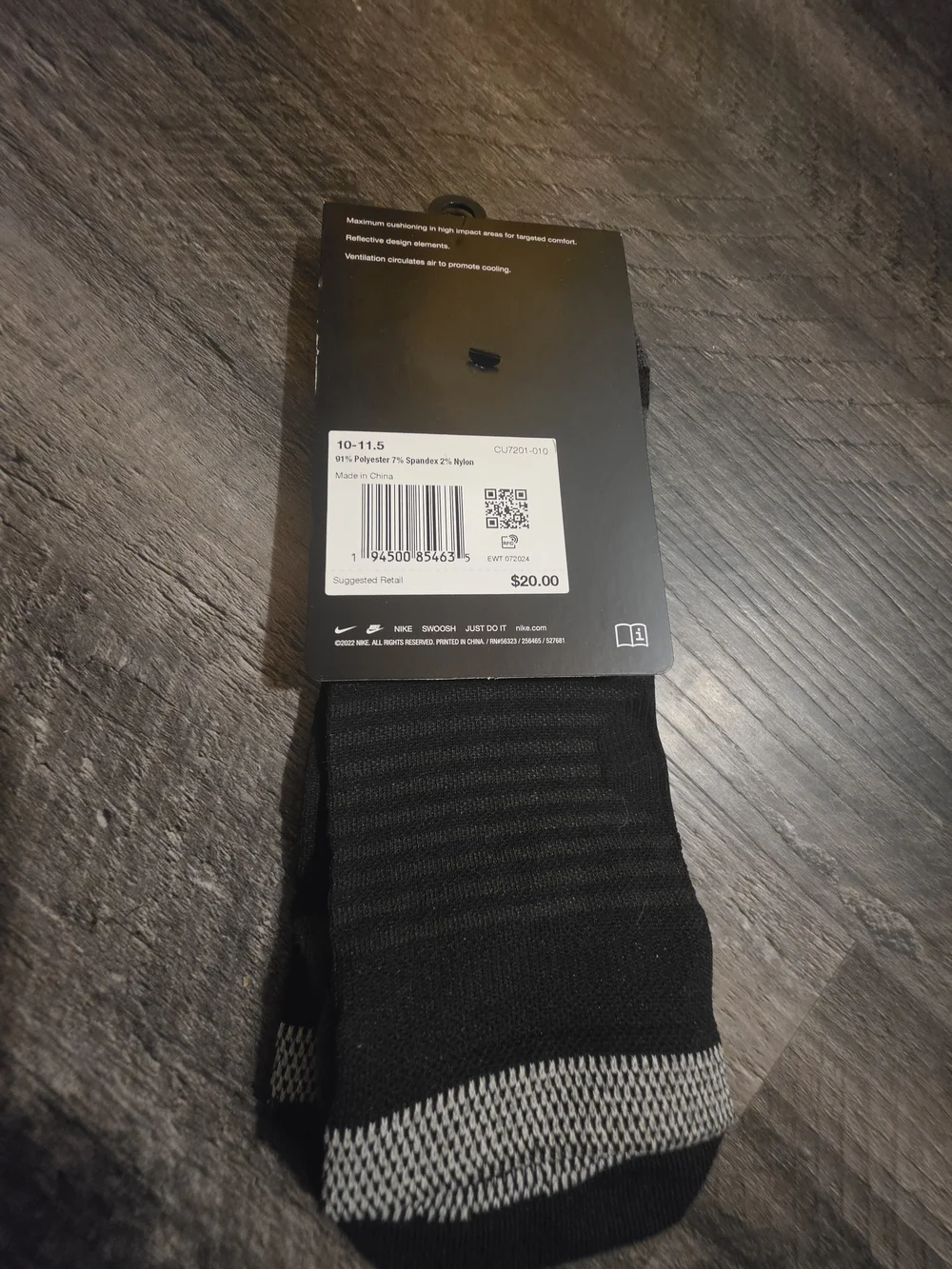 Nike Spark Running Men's Performance Athletic Socks L